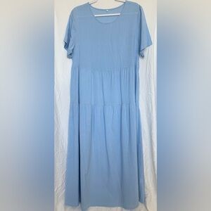 Blue Women's Maxi Dress with under slip